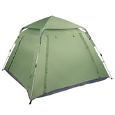 HAOYYE 240x240x150cm Spring Quick Open 4 Person Family Camping Tent Green Portable Pop Up Shelter Waterproof Outdoor Tent for Hiking Backpacking Travel Garden Picnic